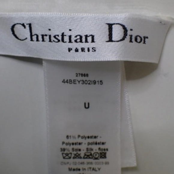 Dior oversized sheer silk chiffon embroidered daffodil flower shawl w/ box - Picture 3 of 9